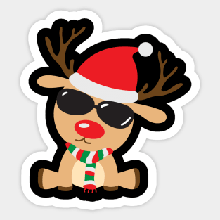 Reindeer Christmas Sticker